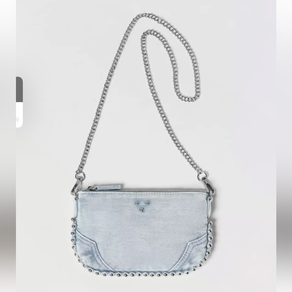 NWT Zara Studded Denim Crossbody bag